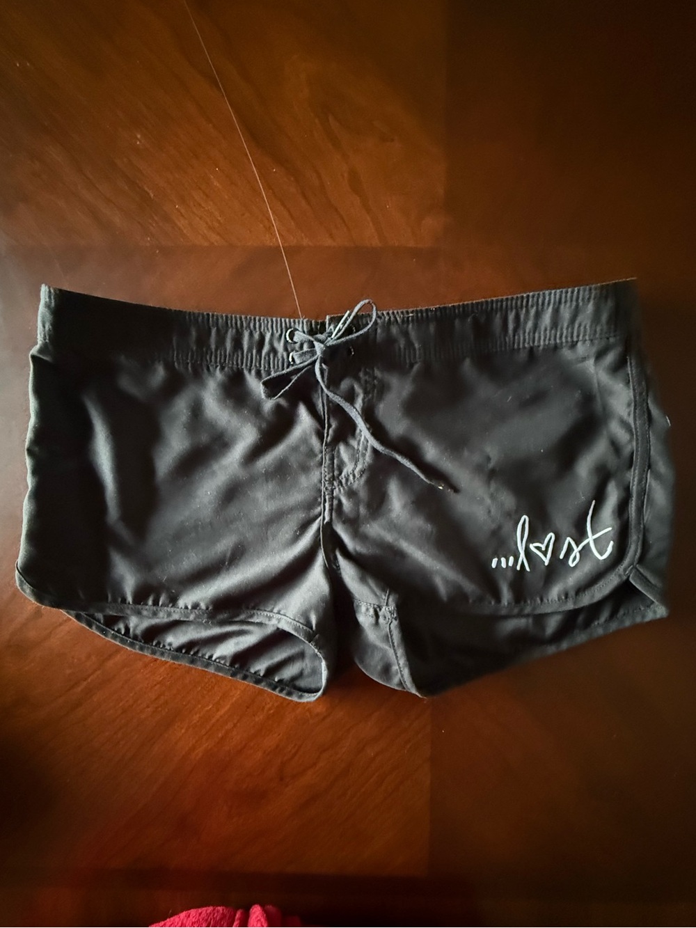 Women’s Black Active/Board Shorts with Heart Detail - "Lost" Brand - Size 7